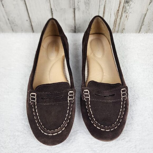 Sperry Topsider Suede Leather Loafers Brown Size 7.5 - Picture 11 of 11
